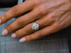 Halo Engagement Ring Oval - Moissanite | Briza Jewel