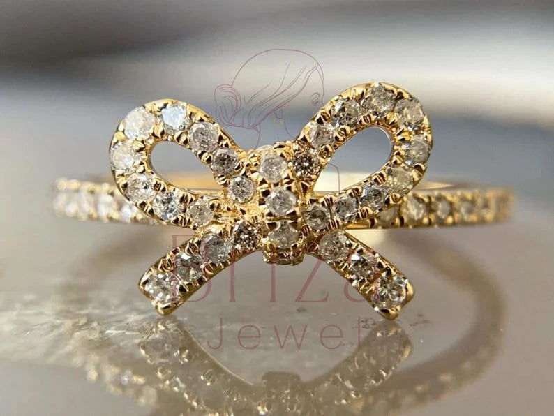 Pandora Bow Ring - Moissanite | Briza Jewel