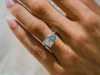 Mother Ring Two Stone - White Gold Radiant Diamond Toi et Moi | Briza Jewel