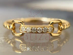 Bold Statement Ring - Gold Diamond | Briza Jewel