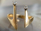 Crown Ring - Gold Moissanite Minimalist | Briza Jewel