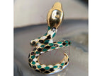 Ring Snake Gold with Enamel Serpent Adjustable | Briza Jewel