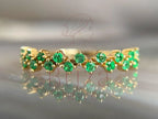Emerald Cluster Ring - Gold | Briza Jewel