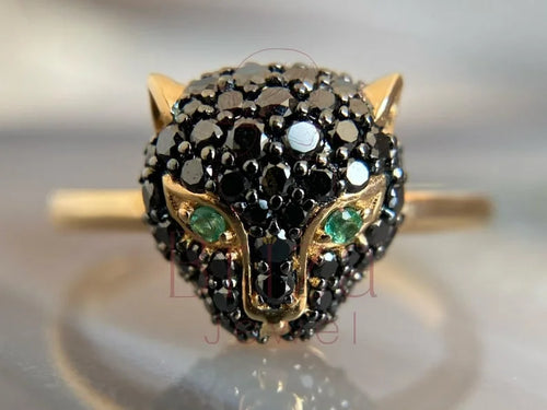 Black Diamond Ring - Gold | Briza Jewel