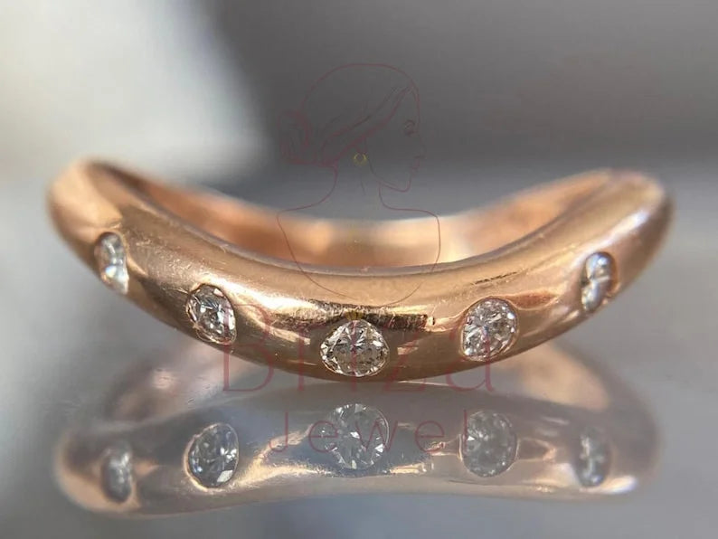Wave Diamond Ring - Rose Gold | Briza Jewel