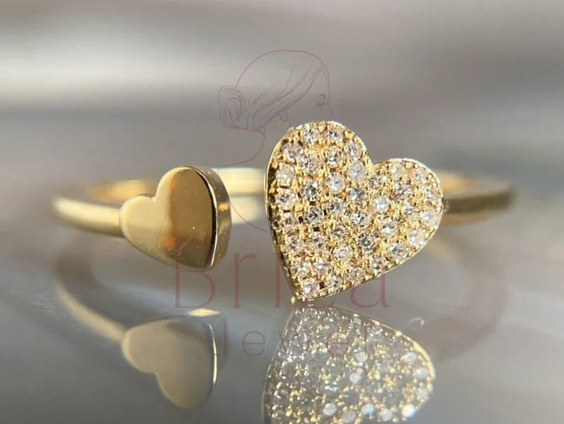 Heart Shape Diamond Ring | Briza Jewel