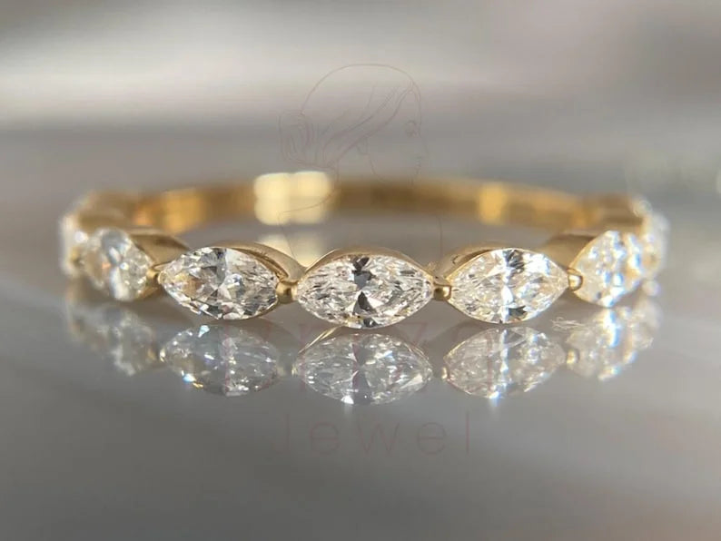 Marquise Cut Engagement Ring - Gold Eternity | Briza Jewel