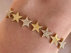 Gold Star Charm Bracelet - Lab Grown Diamond | Briza Jewel