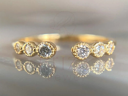 Bezel Set Diamond Ring - Gold Minimalist | Briza Jewel