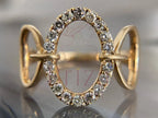 Open Oval Ring - Lab Grown Gold Diamond | Briza Jewel