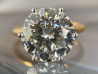 Round Diamond Solitaire Engagement Ring - Gold | Briza Jewel