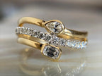 Toi Et Moi Moissanite Ring - Gold Emerald Cut | Briza Jewel
