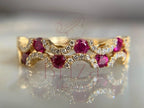 Vintage Ruby Engagement Ring - 14k Gold Diamond | Briza Jewel