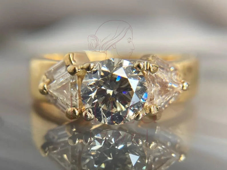 Three Stone Engagement Ring - Lab Grown Diamonds | Briza Jewel