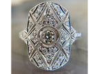 Art Deco Shield Ring - Diamond Vintage | Briza Jewel