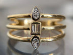 Geometric Wedding Band - Lab Grown Baguette Diamond Ring | Briza Jewel