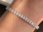 Emerald Tennis Bracelet - Lab Grown White Gold Diamond | Briza Jewel
