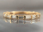Baguette Band - Lab Grown 14K Gold Diamond Minimalist Ring | Briza Jewel