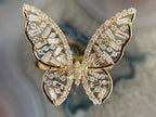 Butterfly Engagement Ring - Gold Baguette Diamond | Briza Jewel