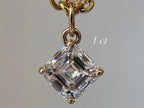 Asscher Cut Diamond Pendant - Lab Grown Gold Necklace | Briza Jewel
