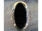Women's Black Wedding Ring - Gold Diamond | Briza Jewel