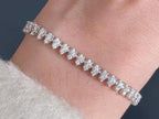 Round Diamond Tennis Bracelet - White Gold | Briza Jewel