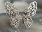 Butterfly Diamond Ring - Lab Grown White Gold Baguette | Briza Jewel