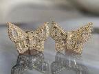 Bow Diamond Earrings - Baguette | Briza Jewel