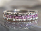 Pink Sapphire Diamond Band | Briza Jewel