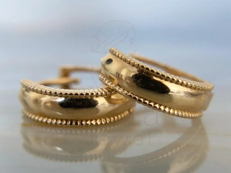 Gold Hoop Earrings - Minimal | Briza Jewel