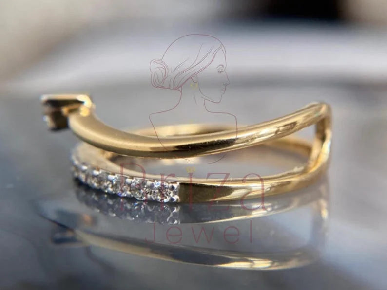 Unique Promise Ring - Lab Grown Gold Diamond Solitaire | Briza Jewel