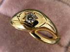 Yellow Gold Snake Ring - Modern Diamond Serpent Ring | Briza Jewel