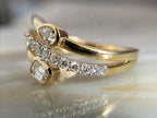 Toi Et Moi Moissanite Ring - Gold Emerald Cut | Briza Jewel
