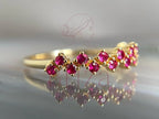 Pink Diamond Eternity Band - Lab Grown Yellow Gold Ring | Briza Jewel