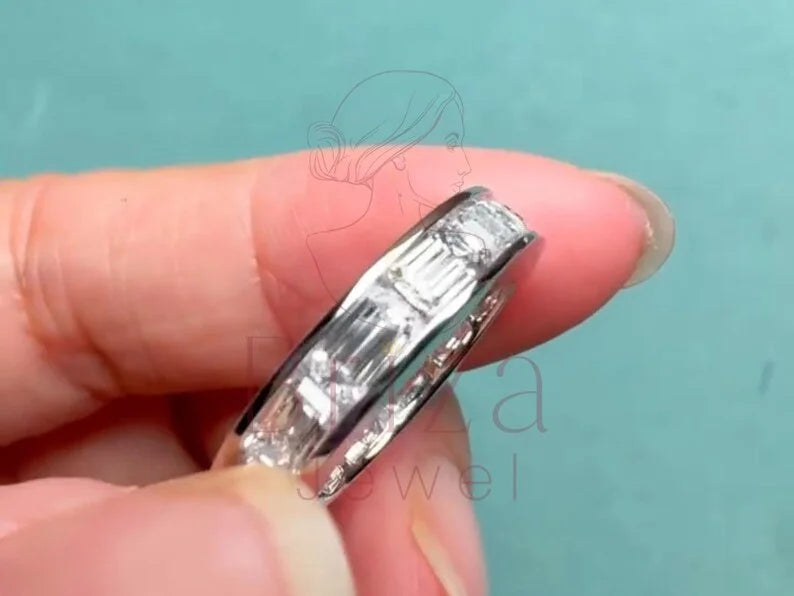 Baguette Moissanite Band - Eternity Ring | Briza Jewel