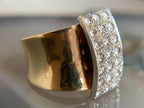 Unisex Wedding Ring - Gold Diamond | Briza Jewel