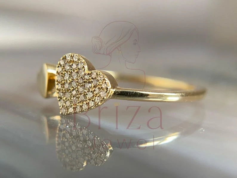 Heart Shape Diamond Ring | Briza Jewel