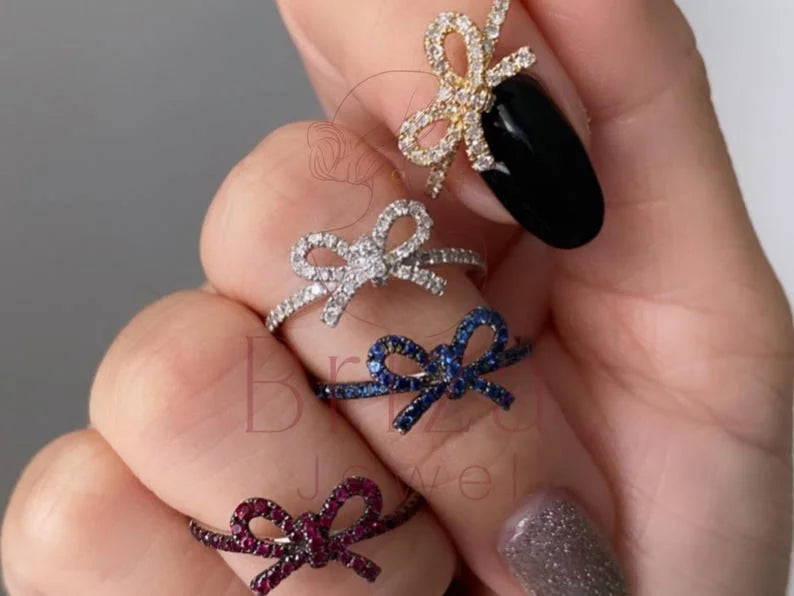 Pandora Bow Ring - Moissanite | Briza Jewel