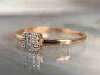 Square Diamond Ring - Gold Minimalist | Briza Jewel