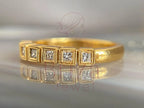 Princess Cut Wedding Ring - Gold Moissanite | Briza Jewel