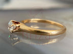 Solitaire Round Engagement Ring - 14K Gold Diamond Minimalist | Briza Jewel