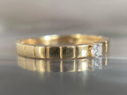 Unisex Wedding Band - Gold Moissanite Solitaire Ring | Briza Jewel