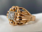 Vintage Round Diamond Ring - Yellow Gold | Briza Jewel