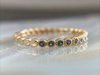 Blue Sapphire Eternity Band - 18K Gold Ring | Briza Jewel
