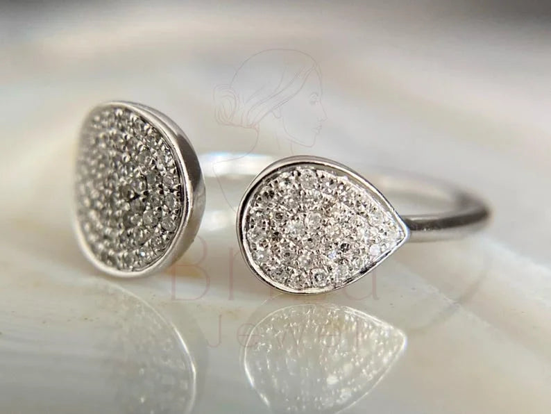 Open Diamond Band - White Gold Ring | Briza Jewel