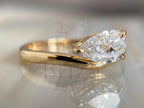 Pear Engagement Ring - Lab Grown Diamond Solitaire | Briza Jewel