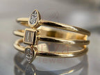 Geometric Wedding Band - Lab Grown Baguette Diamond Ring | Briza Jewel