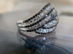 Black and White Diamond Ring - Pave | Briza Jewel