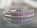 Pink Sapphire Diamond Band | Briza Jewel