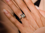 Emerald Wedding Band - Lab Grown Gold Emerald Cut Diamond Ring | Briza Jewel